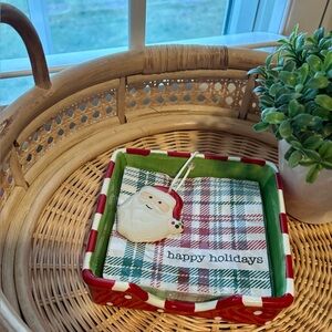 ceramic Santa napkin holder